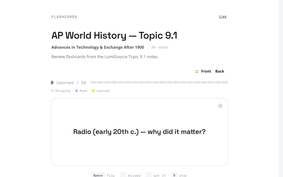 Preview of Flashcards