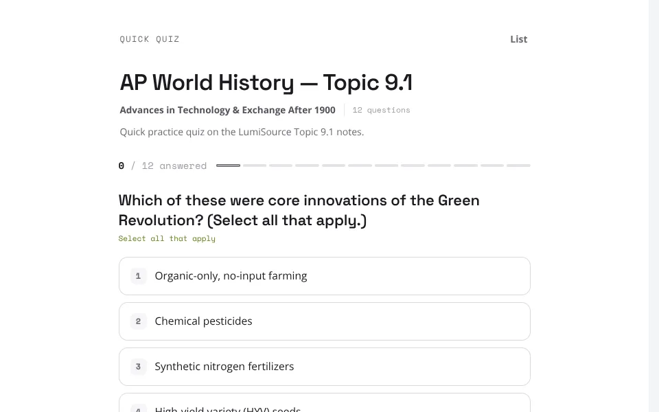 Preview of Quick Quiz